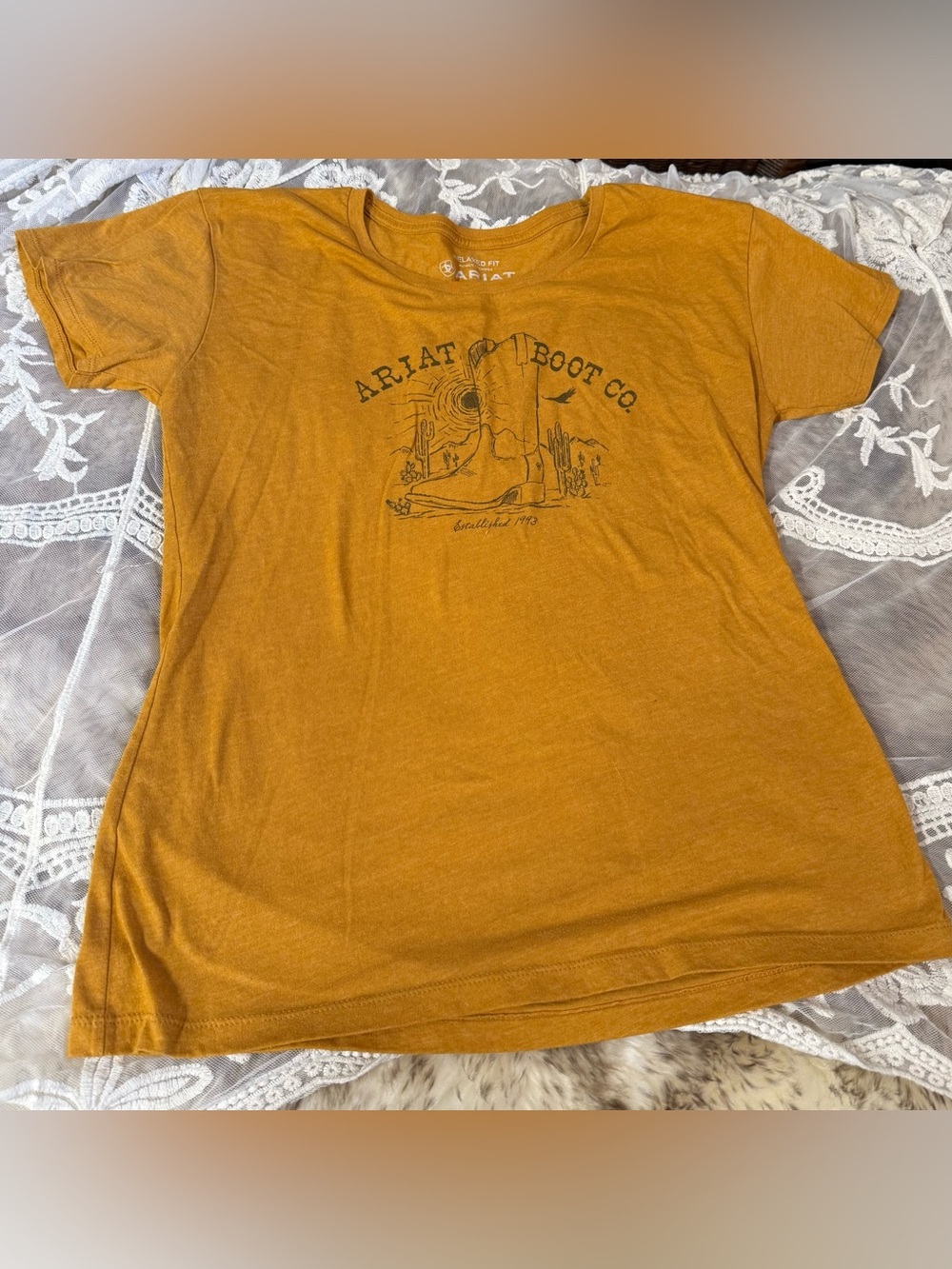 Ariat Men's Mustard Graphic Short Sleeve Tee